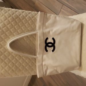 Authentic Leather Chanel tote